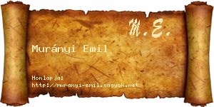 Murányi Emil névjegykártya